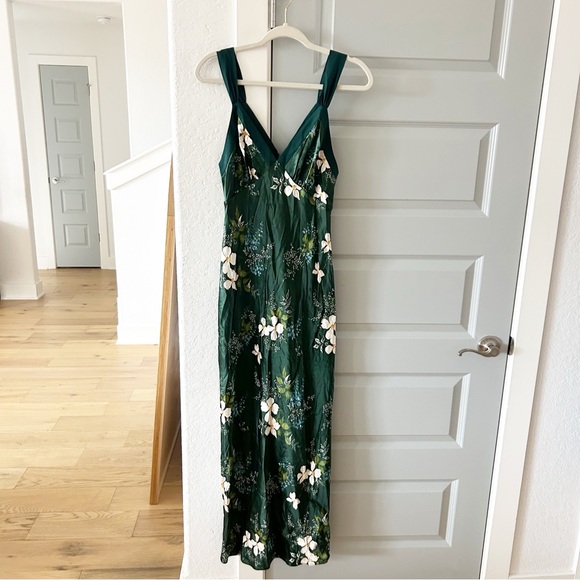 New Reformation Neola Silk Floral Midi Slip Dress - Picture 4 of 7